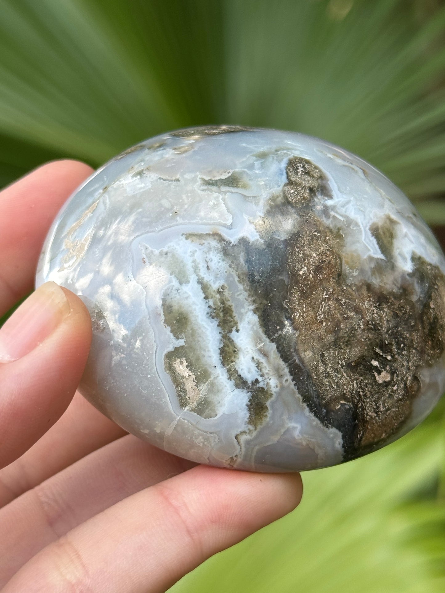 moss agate palmstone C