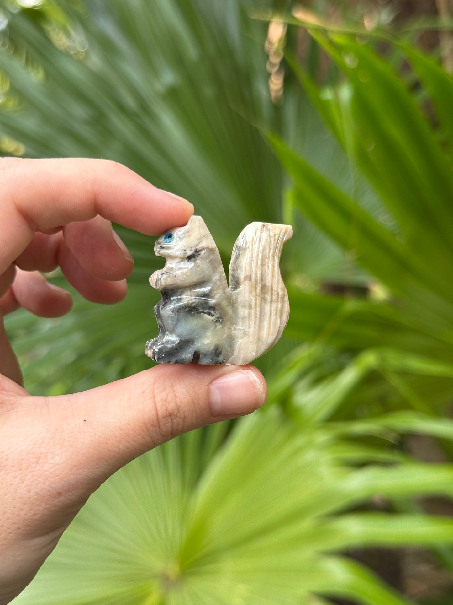 soapstone squirrel carving