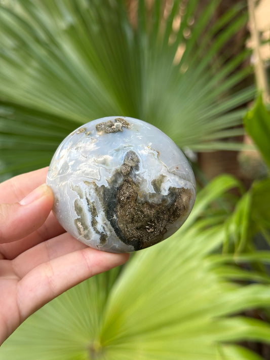 moss agate palmstone C